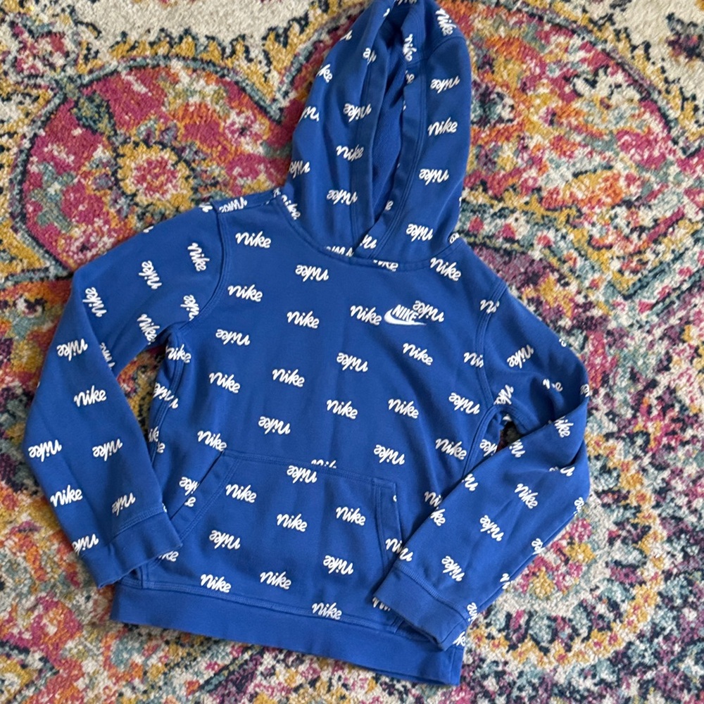 Nike Royal Blue Patterned Hoodie
